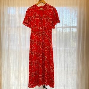 Whistles Ella Floral midi tea dress